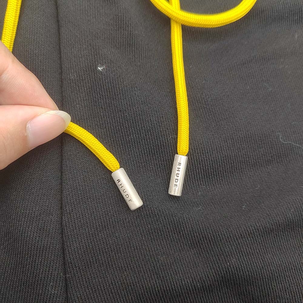 Rhude x Lamborghini Logo Emboiered Black Shorts - Picture 6 of 10